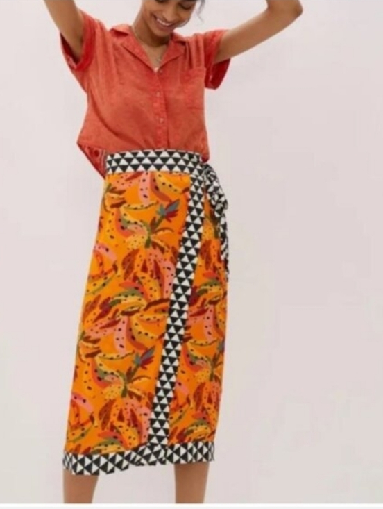 FARM Rio Dresses & Skirts - FARM Rio Multicolor Floral & Geometric Print Vacation Boho Resortwear Skirt